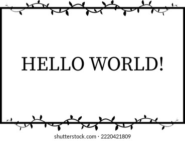 Frame Vector Design Nature Theme. Plant, Border, Presentation, Background, Decoration