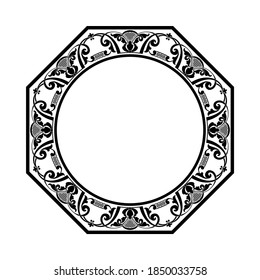 frame vector elegant retro style