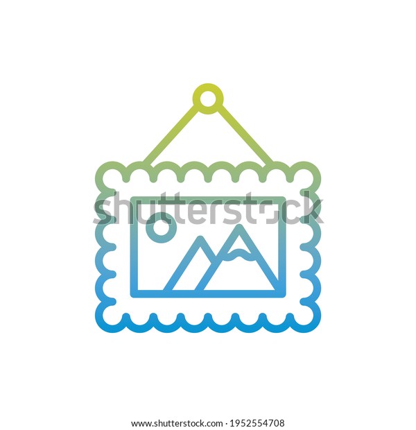 Frame vector gradient icon style illustration. EPS\
10 file