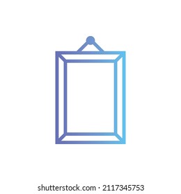 Frame vector icon with gradient