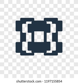 Frame vector icon isolated on transparent background, Frame transparency logo concept