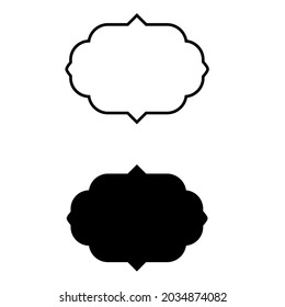 Frame vector icon set. Tag illustration sign collection. label symbol.