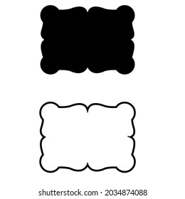 Frame-Vektorsymbol eingestellt. Zeichensammlung für Tag-Illustrationen. Kennzeichnungssymbol.