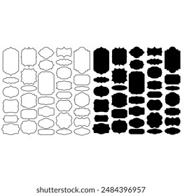 Frame vector icon set. Tag illustration sign collection. label symbol.