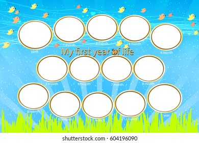 Frame. Vector illustration for your design. spring came