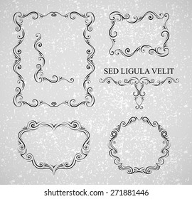 Frame. Vector image. Vintage set of decorative element