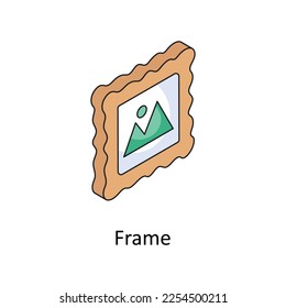 Frame Vector Isometric Filled Outline icon for your digital or print projects.