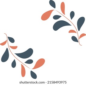 Frame of vector leaves. Card with tropical leaves.