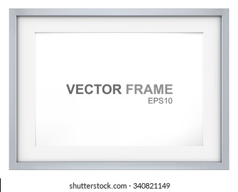 Frame. Vector Picture Frame made of steel. Copy Space.