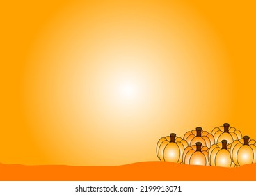 cuadro con calabaza vectorial, calabaza de lino.