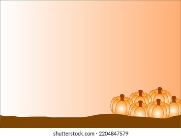cuadro con calabaza vectorial, calabaza de lino.