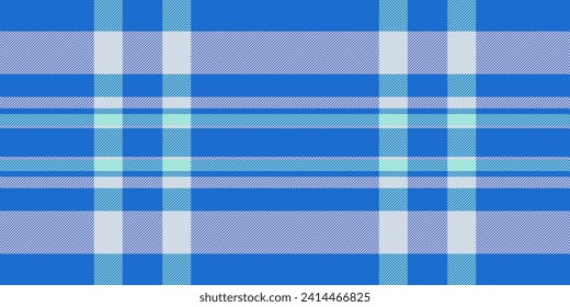 Frame vector textile seamless, motif background fabric pattern. Tracery tartan plaid texture check in light and blue color.