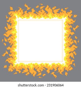 frame of vector tongues of fire