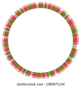 Frame vector vintage pattern design. Tartan plaid texture. Isolated on white background. Template for collage art in retro style.