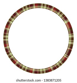 Frame vector vintage pattern design. Tartan plaid texture. Isolated on white background. Template for collage art in retro style.