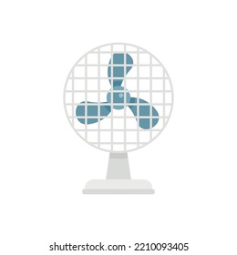 Icono del ventilador de marco. Ilustración plana del icono vectorial del ventilador de marco aislado en fondo blanco