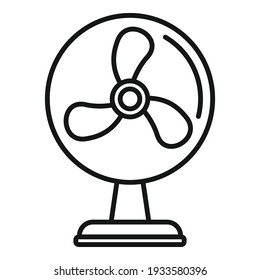Icono del ventilador de marco. Icono de vector del ventilador de marco de esquema para diseño web aislado en fondo blanco