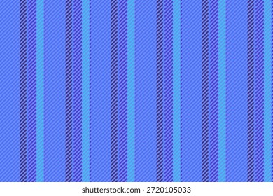 Frame vertical vector seamless, vertical stripe fabric texture. Commercial pattern textile background lines in blue and indigo colors palette.
