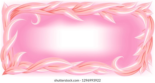 Frame. Vintage background. Frame made of hand drawn petals. Vector graphics