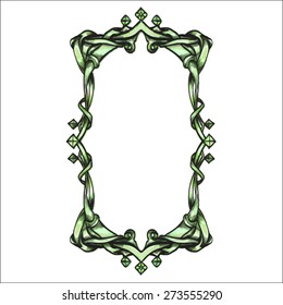 frame vintage baroque flowers vector