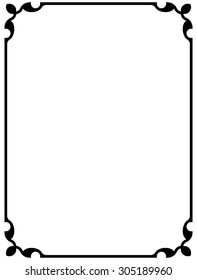 Frame vintage border blackboard vector isolated simple