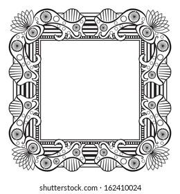 Frame vintage border decorative pattern vector design