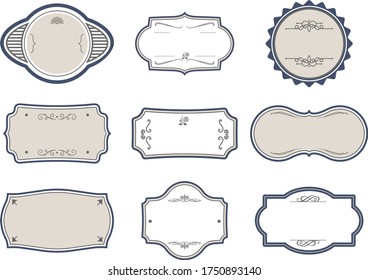 frame vintage collection. Classic elements for design