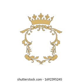 FRAME VINTAGE GOLD ILLUSTRATION ROYAL CREST