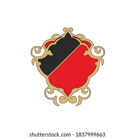 FRAME VINTAGE GOLD ILLUSTRATION ROYAL CREST