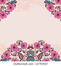 Frame for vintage invitation card