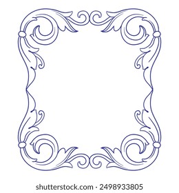 Frame Vintage Ornament. Border Luxury Element Suitable for wedding invitation cards label.
