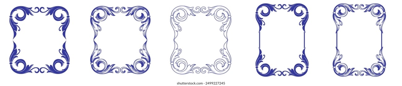 Frame Vintage Ornament. Border Luxury Element Suitable for wedding invitation cards label.