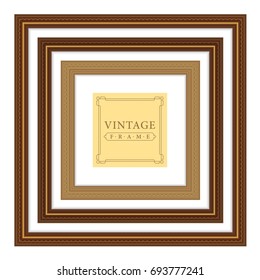 Frame Vintage Square Vector