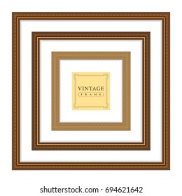 Frame Vintage Square Vector