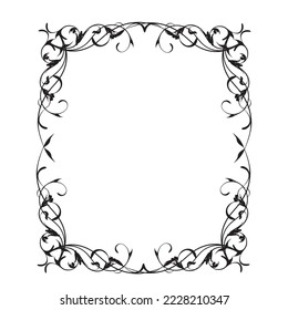 Frame, in vintage style with elements of ornament, Vector illustration eps 10, Art.	