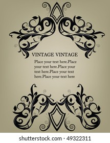 Frame in vintage style with place for text