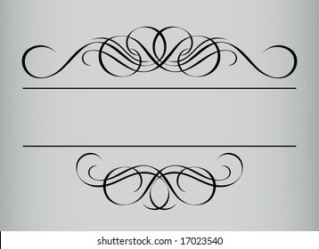 Frame in vintage style. Symmetric inward. Vector Illustration