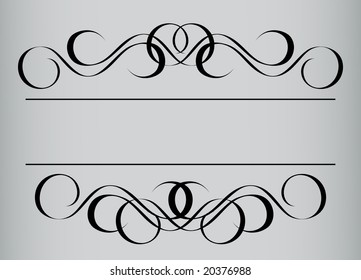 Frame in vintage style. Symmetric inward. Vector Illustration