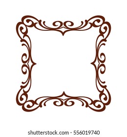 Frame .Vintage vector.Well built for easy editing . Brown .Vector illustration.