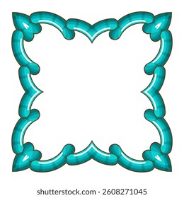 Frame of visual volumetric objects. Vector illustration