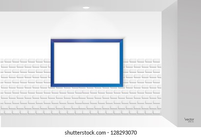 frame and wall brick vector design