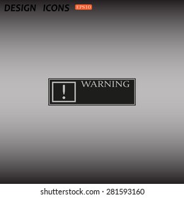 Frame warnings, important information security. icon. vector design