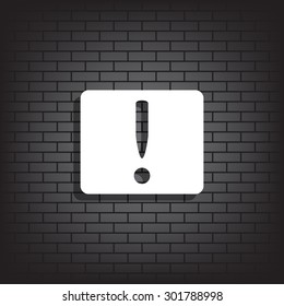 Frame warnings, important information security. icon. vector design
