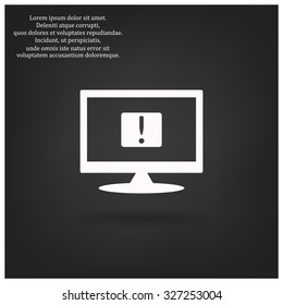 Frame warnings, important information security. icon. vector design
