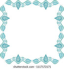 Frame of water drops. Vector illustration