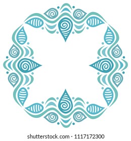 Frame of water drops. Vector illustration