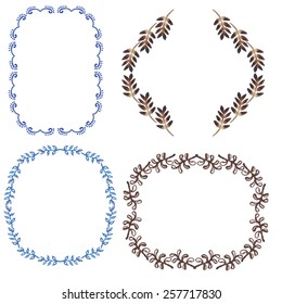 Frame of watercolor elements