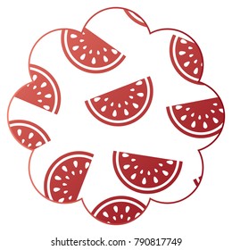 frame with watermelon pattern background