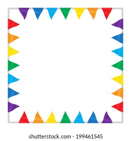 Frame from waving rainbow flag ,vector eps10