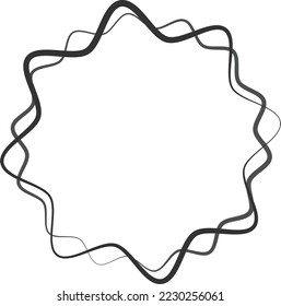 
frame of wavy circles overlapping together